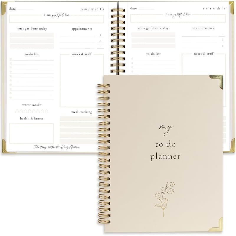 Beautiful To Do List Notebook 2026 (8.5 x 6.4") - Aesthetic Daily Planner to Easily Organize Your Tasks And Boost Productivity - Stylish Undated ADHD Planner Gift and The Perfect School or Office Supplies For Women - Product Image