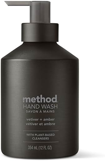 Method Gel Hand Soap, Vetiver + Amber, Reusable Black Aluminum Bottle, 12 oz (Pack of 3) - Product Image
