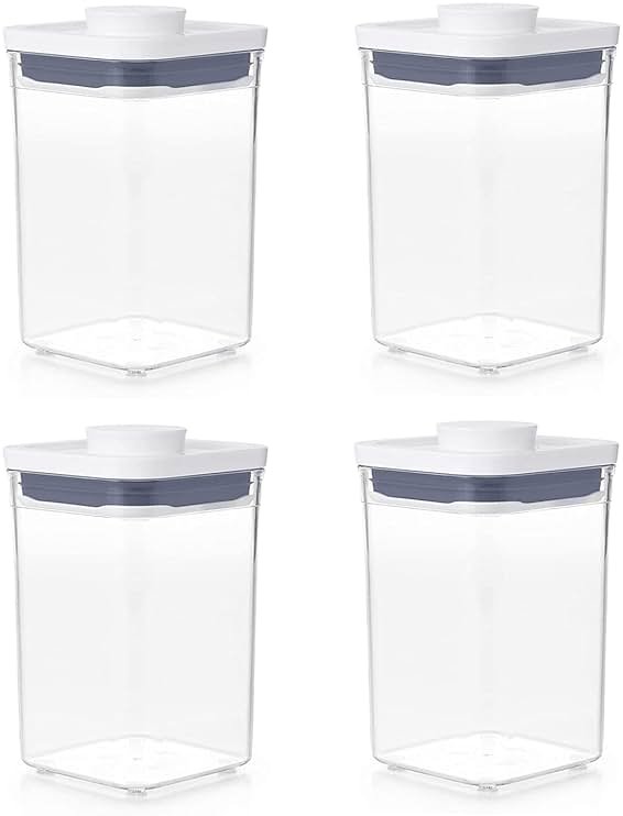 OXO Good Grips POP Container - Airtight Food Storage - 1.1 Qt Square (Set of 4) for Brown Sugar and More - Product Image