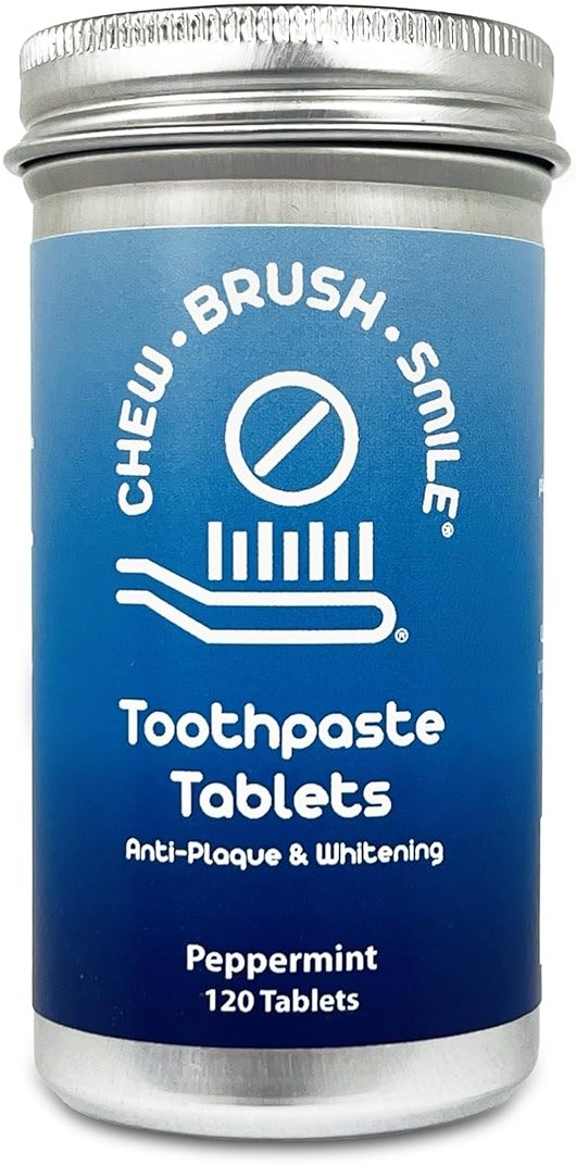 WELdental Chew Brush Smile Toothpaste Tablets 120 Count, Peppermint - Product Image