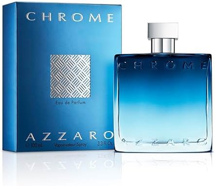 Azzaro Chrome Eau de Parfum - Fresh Aquatic Mens Cologne - Fougère, Aromatic & Woody Fragrance - Citrus Notes of Green Mandarin - Lasting Wear - Classic Clean Scent - Luxury Perfumes for Men - Product Image