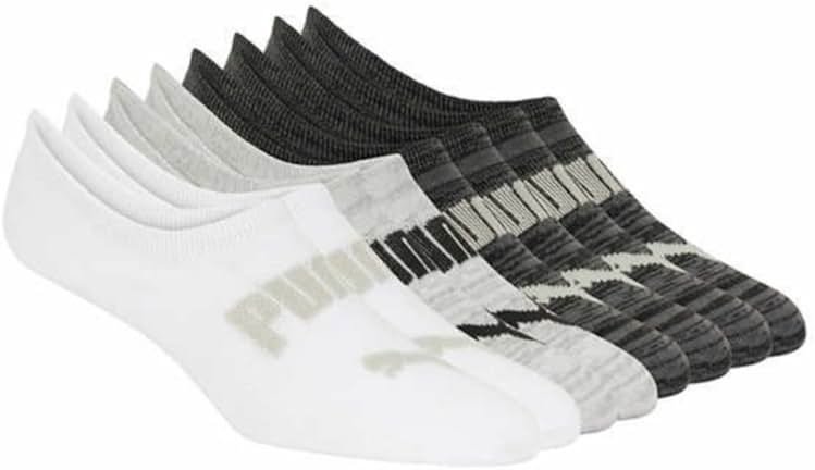 Puma Women's No Show Sneaker 8 Pack Socks, Blk/Wht/Grey, One Size - Product Image
