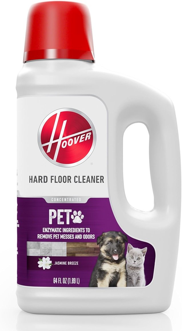 Hoover Pet Hard Floor Cleaner, Concentrated Pet Cleaning Solution for Hard Floor Machines, 64 fl oz Formula, White AH31451 - Product Image