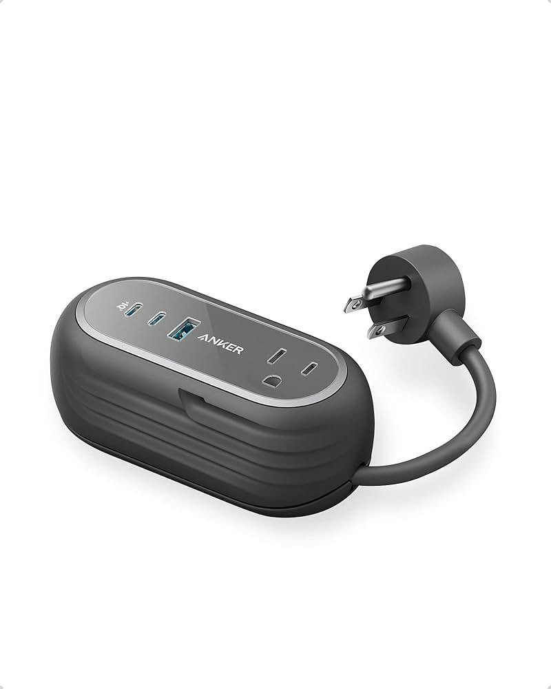 Anker GaNPrime 65W Charging Station, 3ft, 615 USB-C 5-in-1 Power Strip for Travel and Work with 2AC, 2 USB-C, 1 USB-A, Power Delivery for iPhone 16/16 Plus/16 Pro/16 Pro Max, and More - Product Image
