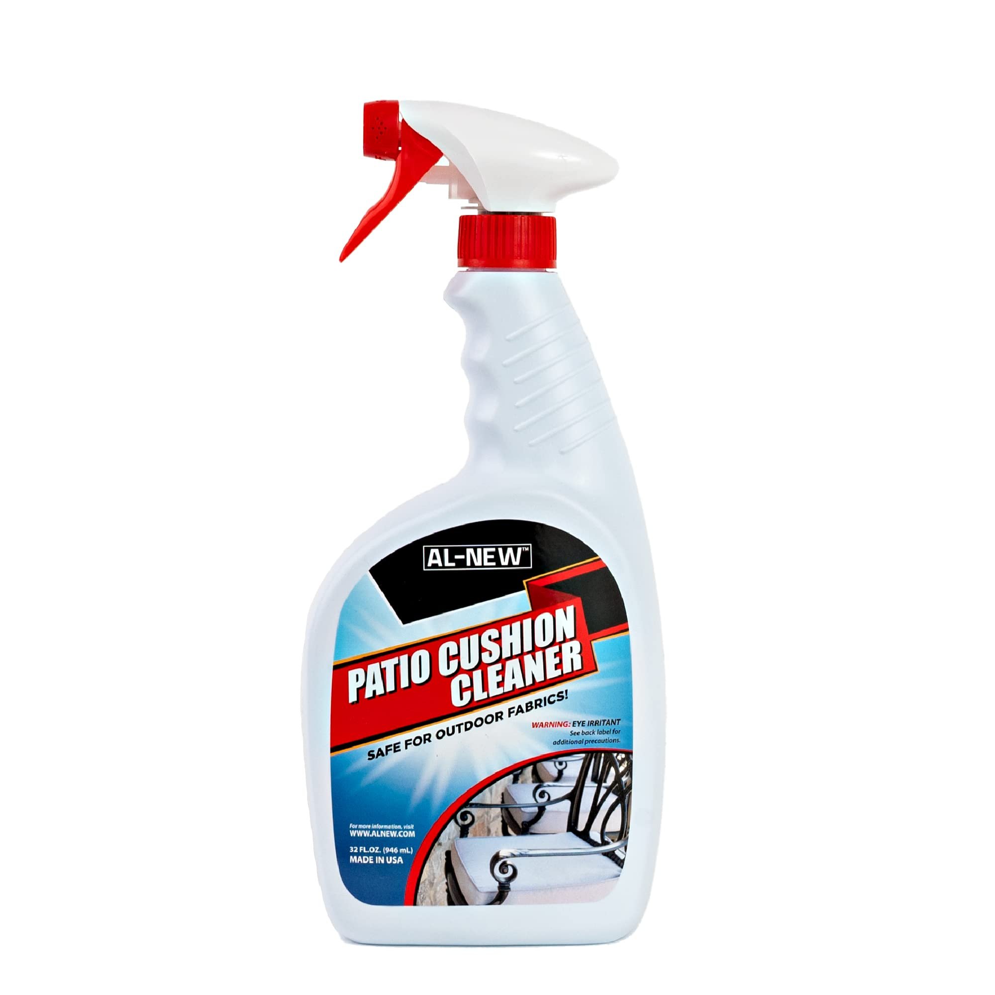 AL-NEW Patio Cushion Cleaner | Safe For Use On Outdoor Fabrics Such As Patio Cushions, Awnings, Furniture Covers, and more (32 Ounce) - Product Image