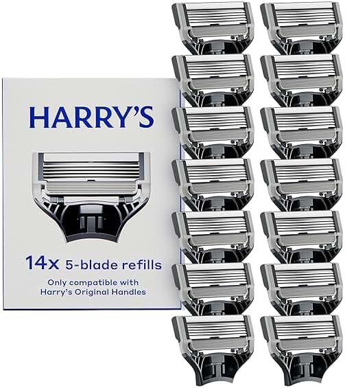 Harry's Original Razor Blades for Men - 14 Count - Premium Razor Blade Refill Cartridges - German Engineered - Product Image