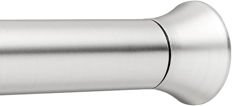 Amazon Basics Easy Install Shower Curtain Tension Rod, Adjustable Length, 42-73 inches, Nickel - Product Image