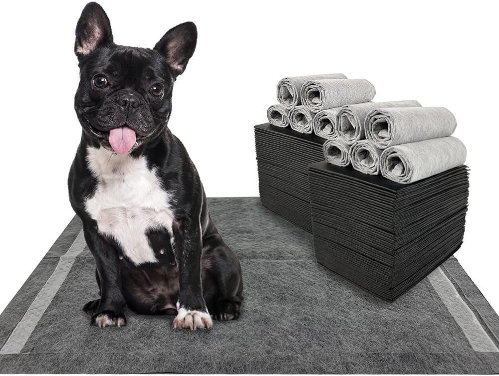 Dogcator Charcoal Dog Training Pads 100 Count, 22"x22" Puppy Pee Pads for Small Dogs, Activated Carbon Dog Pee Pads, Disposable Puppy Pads Pet Training Pads - Product Image