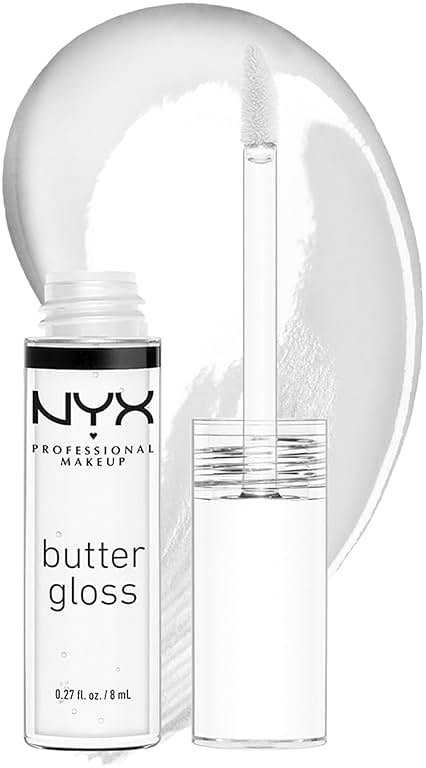 NYX PROFESSIONAL MAKEUP Butter Gloss, Non-Sticky Lip Gloss - Sugar Glass ,Clear - Product Image