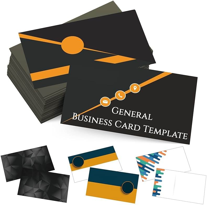 Custom Business Cards Personalized Business Cards for Small Business 300gsm Matte Paper Front & Back Sides Printed 3.5" x 2" - General Template - Product Image