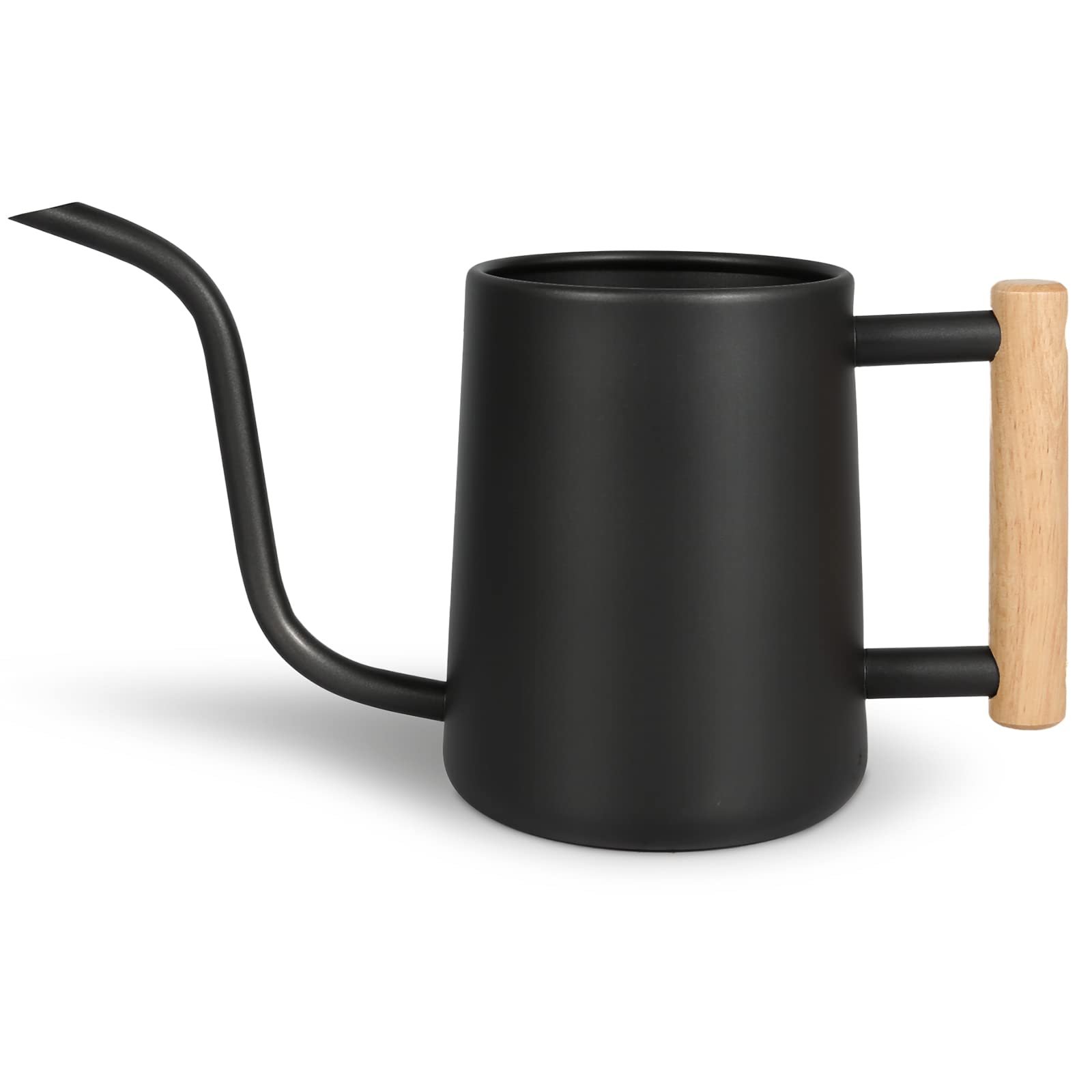 Watering Can for Indoor Plants, 35 oz/1000 ml Metal Stainless Steel Pot with Long Spout for House Plants Bonsai Outdoor Garden Flower Decorative (Black) - Product Image