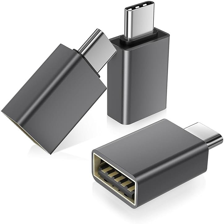 Basesailor USB C to USB Adapter 3Pack,USBC Male to A Female 3.0 OTG MacBook Pro/Air Adapter,Type C Thunderbolt 4 3 Converter for Apple iPhone 17 17e 16,Mac,iPad,Microsoft Surface,Samsung Galaxy S26 - Product Image