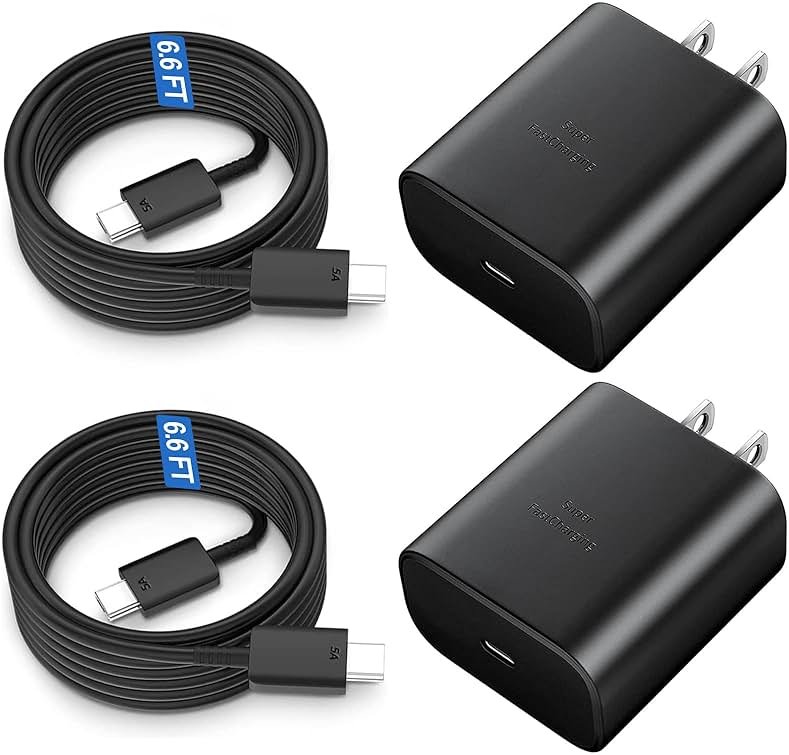 45W USB C Fast Charger, 45Watt Super Fast Charger Type C with 6.6ft Android Fast Charging Cable Cord for Samsung Galaxy S26 Ultra/S26/S26+/S25 Ultra/S25/S24/S23 Ultra/S22 Ultra/S20 Ultra/Note 10 Plus - Product Image