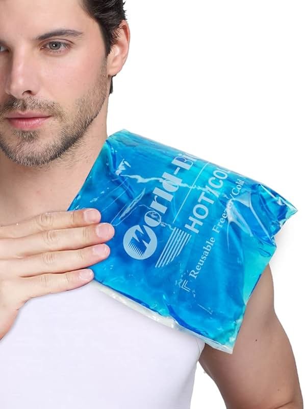 Extra Large Gel Ice Pack for Injuries – Reusable Hot & Cold Compress for Back, Shoulder, Knee & Neck Pain Relief, Long-Lasting Cold, Flexible Therapy Pack, Post-Surgery Recovery, 12.4" x 8.3" - Product Image