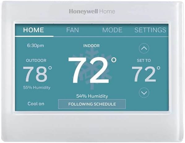 Honeywell Home RTH9600WF Smart Color Thermostat ENERGY STAR Wi-Fi Programmable Touchscreen Alexa Ready - C-Wire Required - Product Image