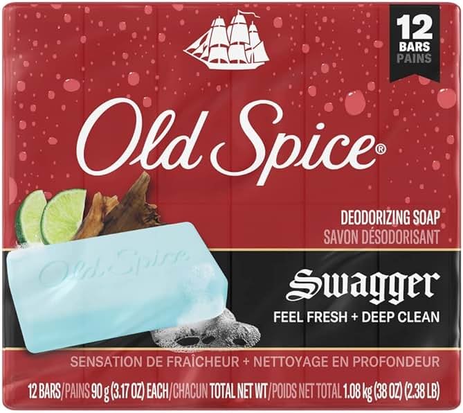 Old Spice Men's Bar Soap Swagger, 3.17oz (12 Bars Total) - Product Image