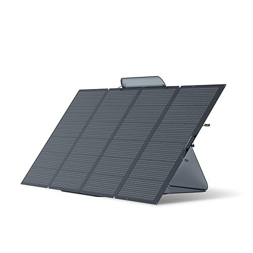 EF ECOFLOW 400W Portable Solar Panel, Foldable & Durable, Complete with an Adjustable Kickstand Case, Waterproof IP68 for Outdoor Adventures - Product Image