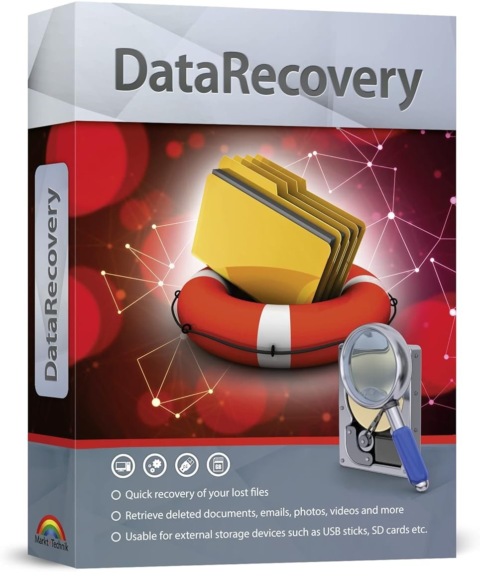 Data Recovery software compatible with Windows 11, 10, 8.1, 7 – recover deleted and lost files – rescue deleted images, photos, audios, videos, documents and more - Product Image
