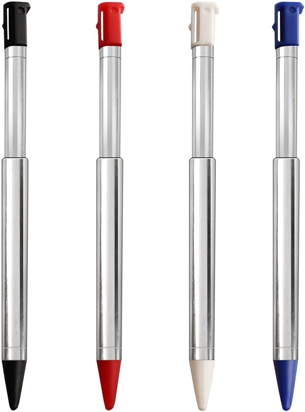 3DS Stylus Pen, Metal Retractable Replacement Stylus Compatible with Nintendo 3DS, 4in1 Combo Touch Styli Pen Set Multi Color for 3DS - Product Image