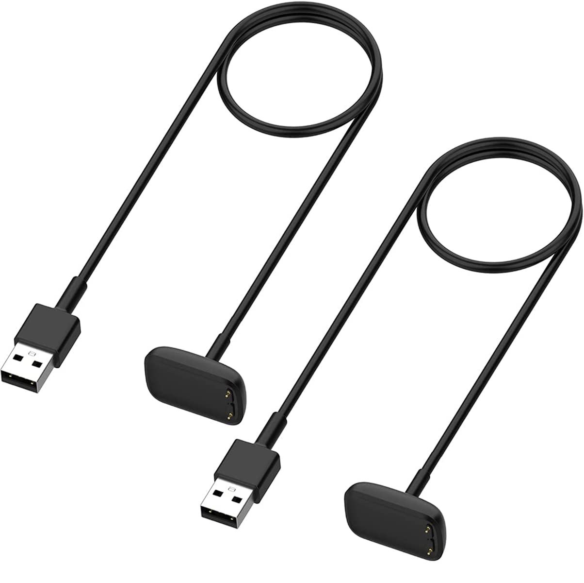Charger for Fitbit Charge 6/5, Fitbit Luxe, Replacement USB Charging Cable Cord for Fitness Trackers [2-Pack, 1m/3.3ft] - Product Image