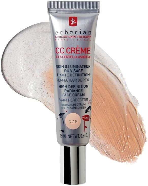 Erborian CC Cream, Color Correcting, Tone-Evening Korean Skincare Makeup Hybrid, Moisturizes, Lightweight, Blurs Skin, Natural, Luminous Finish - Product Image