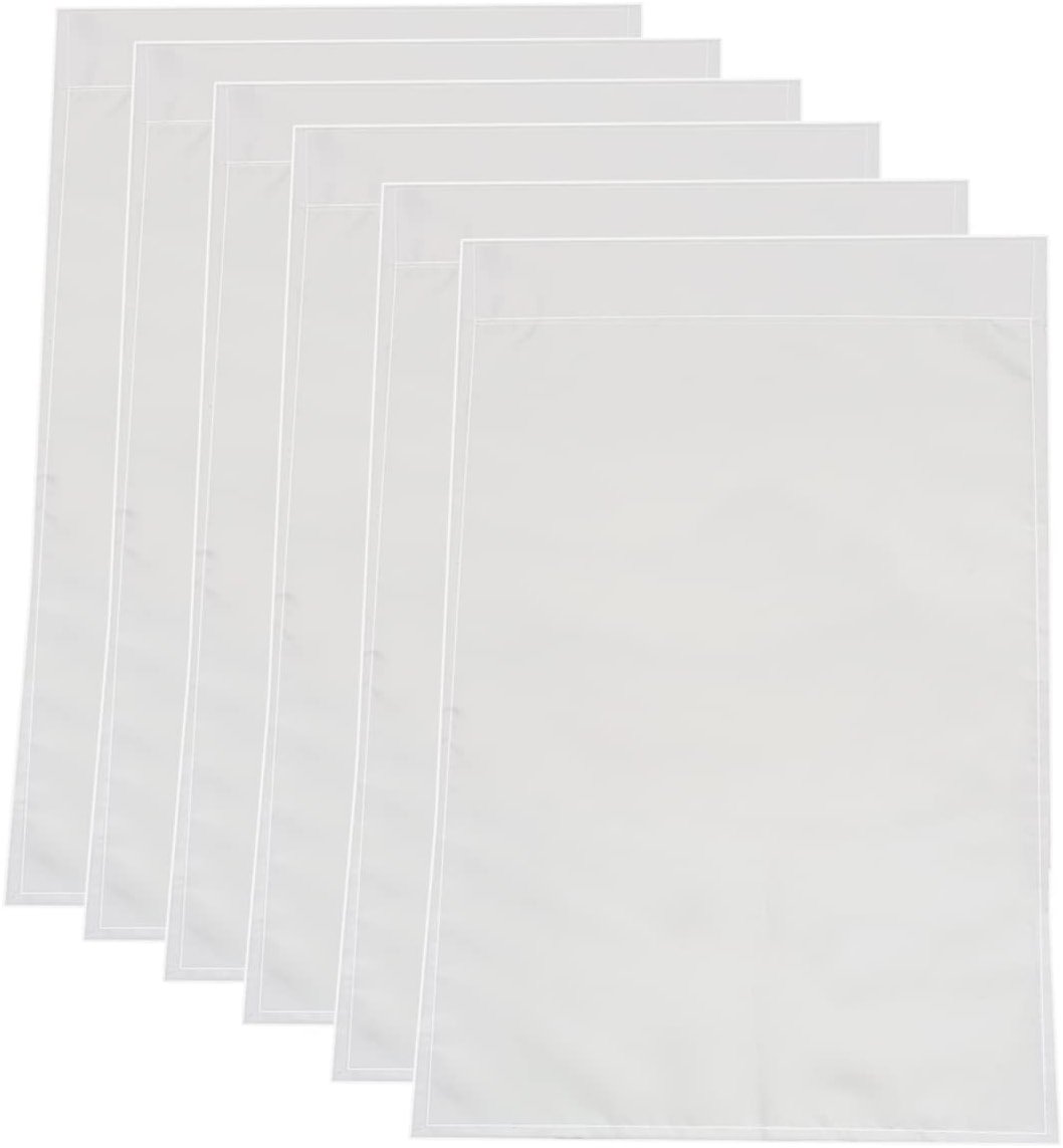 6Pcs Lawn Garden Flags Blank Garden Flags DIY Decorative Flag, Polyester Banners Flag for Indoor Outdoor Garden Decoration Holiday Festival,12 x 18 Inch, White - Product Image
