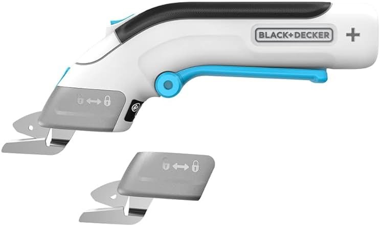 BLACK+DECKER 4V MAX Cordless Electric Fabric Craft Scissors, USB Rechargeable (BCSC115FF) - Product Image