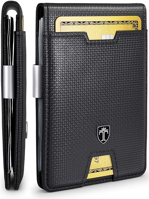 TRAVANDO Mens Wallet with Money Clip AUSTIN RFID Blocking Bifold Credit Card Holder for Men with Gift Box - Product Image