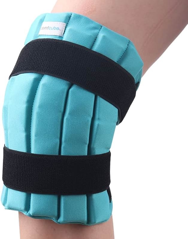 Comfcube Ice Pack for Knee Pain Relief, 2 Hours Long Lasting Cold Pack for Knee Injuries, Cold Therapy Flexible Ice Pack Wrap for Knee Replacement Surgery, Swelling, ACL, Meniscus Tear - Product Image