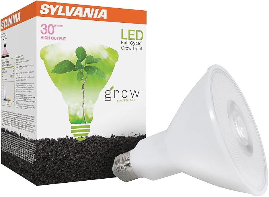 Sylvania Full Cycle 20W LED Grow Light Bulb, PAR38, 30 Micromoles/s, 80 CRI, Non-Dimmable, Frosted - 1 Pack (41268) - Product Image