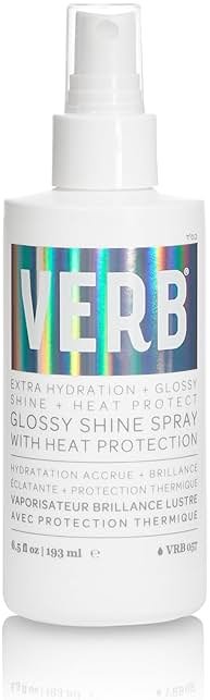 VERB Glossy Shine Spray - Moisturizing Heat Protection Hair Spray - Adds High Shine and Primes for Styling - Vegan, No Parabens or Harmful Sulfates - Product Image