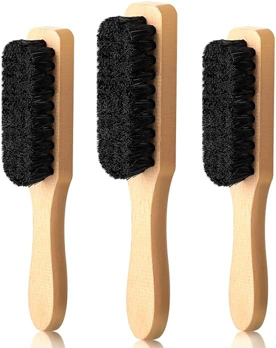 3 Pcs Laundry Stain Brush Soft Bristle Brush Velvet Furniture with Wooden Handle Stain Tool for Household Cleaning Carpet Furniture Laundry Supplies - Product Image