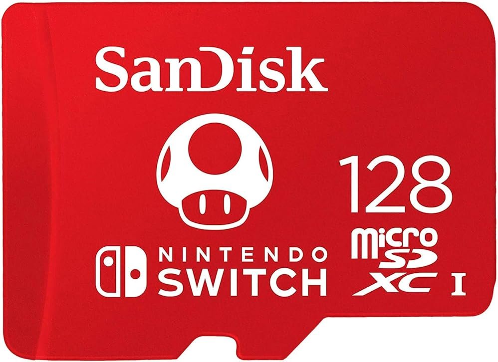 SanDisk 128GB MicroSD Nintendo Switch Memory Card for Switch & Lite SDSQXAO-128G Super Mario Design Bundle With (1) GoRAM Card Reader - Product Image