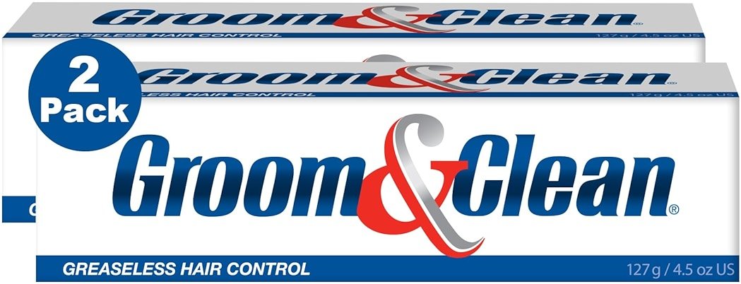 Groom & Clean Hair Styling Gel for Men, Medium All Day Hold, Non Greasy, No Buildup, Washes Out Easily, 4.5 Oz, Pack of 2 - Product Image