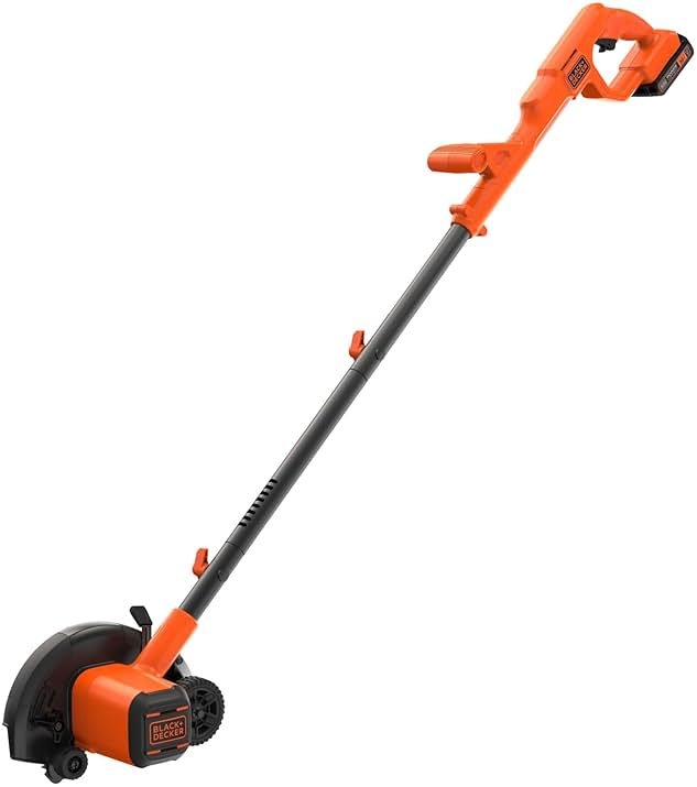 BLACK+DECKER 20V MAX Cordless Edger Lawn Kit, 1.5 Ah Battery & Charger Included, 4 Position Adjustable Height, Lightweight, 7.5" Double Edge Blade (BCED400C1) - Product Image