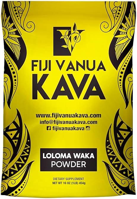 Fiji Vanua Kava Premium Loloma Waka Kava Root Powder, Made From Noble Root Powder With Sun-dried Lateral Roots, Medium Grind for Easy Prep, Kava for Smooth & Delicious Taste, 1 lb - Product Image