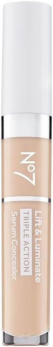 No7 Lift & Luminate Triple Action Serum Concealer - Fair - Anti Aging Liquid Concealer Makeup for Blemishes & Dark Circles - Medium to Full Coverage Concealer for Face (8ml) - Product Image
