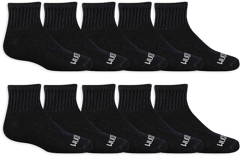 Fruit of the Loom Boys' Dual Defense Ankle Socks (10 Pack) - Product Image