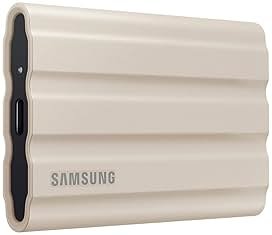 Samsung T7 Shield 2TB, Portable SSD, up to 1050MB/s, USB 3.2 Gen2, Rugged, IP65 Rated, for Photographers, Content Creators and Gaming, External Solid State Drive ‎(MU-PE2T0K/AM, 2022), Beige - Product Image