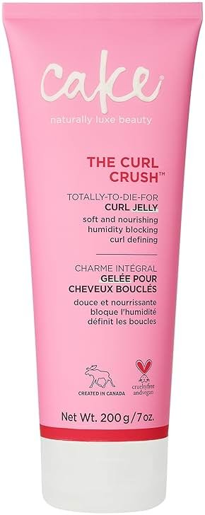 Cake Beauty Curl Jelly, The Curl Crush – Moisturizes & Nourishes Curls - Lightweight for Soft Hold & Shiny Finish - Humidity Blocking For Frizz Control - For Curly Hair- 7 oz / 200g - Product Image