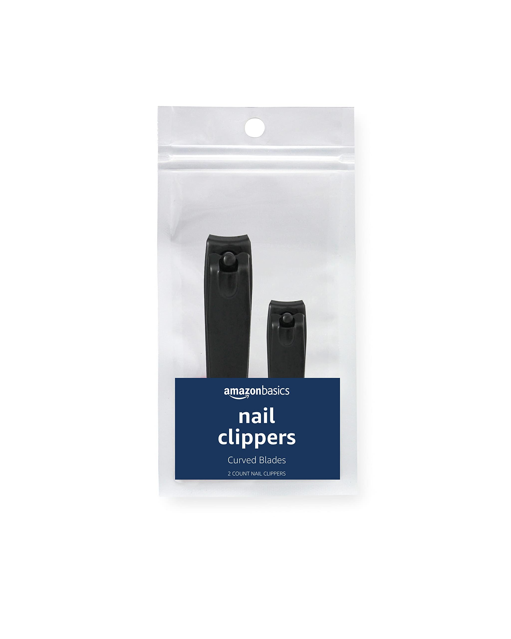 Amazon Basics Toenail and Fingernail Clipper Set, Nail Clippers, Grooming Tool, Black - Product Image