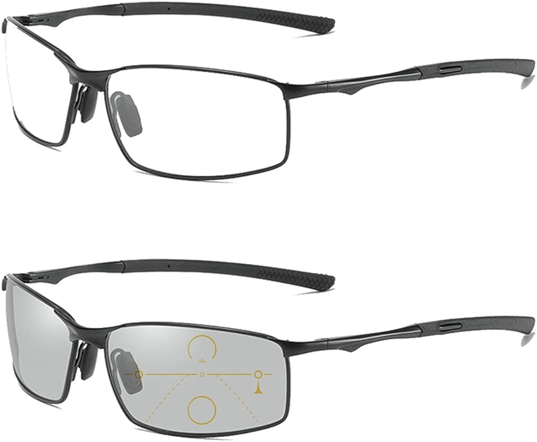 COTIA Progressive Multifocus Reading Glasses Transition Photochromic Sports Square Reader for Men - Product Image