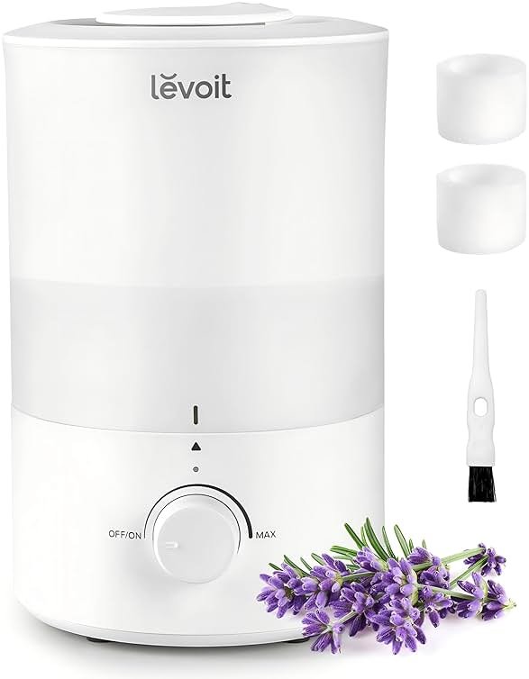 LEVOIT - Humidifiers for Bedroom - Quiet (3L Water Tank) - Cool Mist/Top Fill/Essential Oil Diffuser/25Watt - Home/Large Room - 360° Nozzle - Rapid Ultrasonic Humidification for Baby Nursery/Plant - Product Image