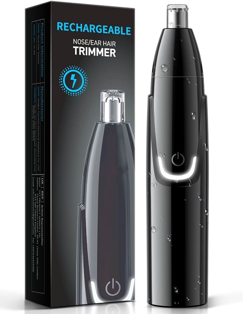 ZORAMI Rechargeable Ear and Nose Hair Trimmer - 2026 Professional Painless Eyebrow & Facial Hair Trimmer for Men Women, Powerful Motor and Dual-Edge Blades for Smoother Cutting Black - Product Image