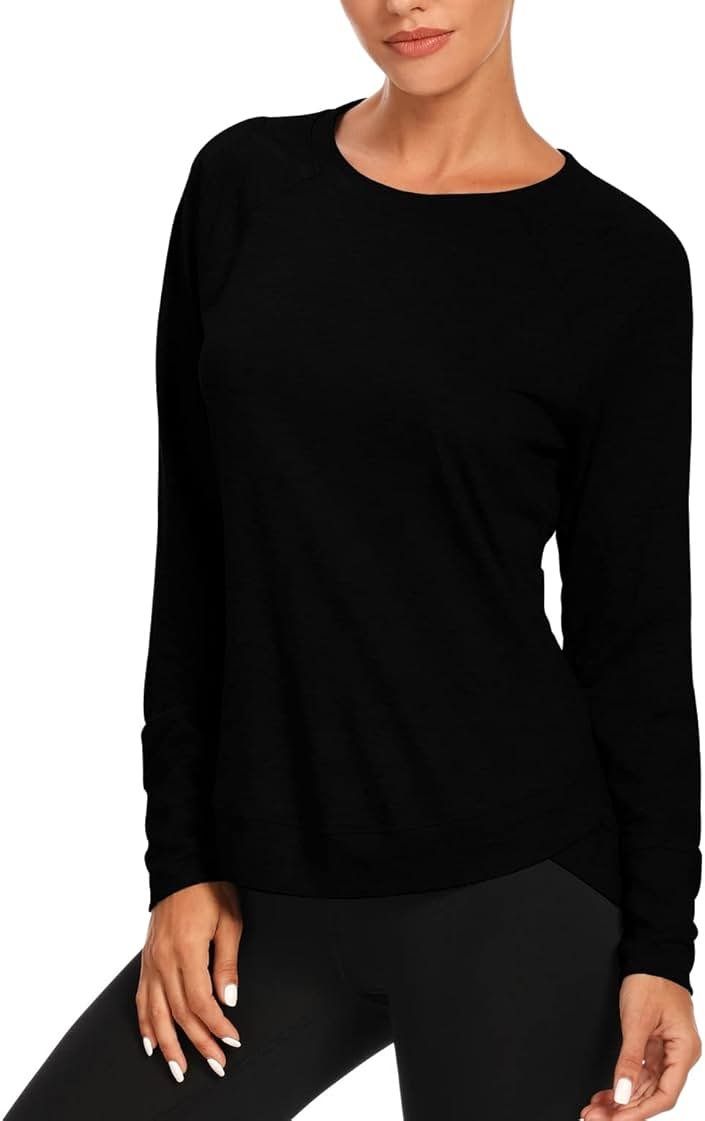 Muzniuer Womens Long Sleeve Workout Shirts-Long Sleeve Shirts for Women Yoga Sports Running Shirt Workout Top - Product Image