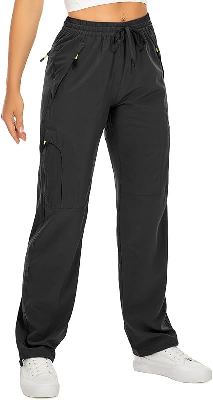 Womens Hiking Pants Quick Dry UPF 50 Lightweight Travel Golf Cargo Safari Pants Zipper Pockets - Product Image