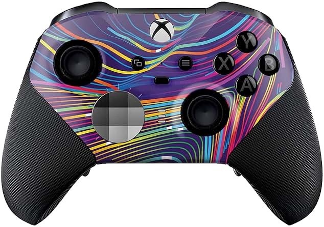 Moving Abstract Customised Wireless Controller for Elite by BCB. Original Elite Series 2 Controller Compatible with X-box One/Series X & S. Customized with Water Transfer Printing (Not a Skin) - Product Image