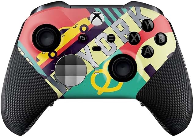 New York Customised Wireless Controller for Elite by BCB. Original Elite Series 2 Controller Compatible with X-box One/Series X & S. Customized with Water Transfer Printing (Not a Skin) - Product Image