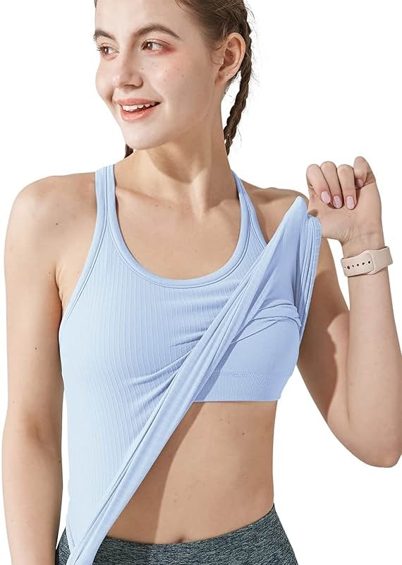 sphinx cat Yoga Racerback Tank Top for Women with Built in Bra,Women's Padded Sports Bra Fitness Workout Running Shirts - Product Image
