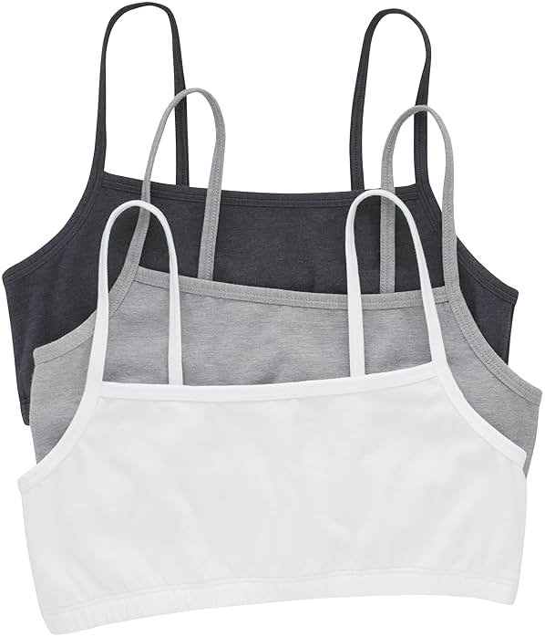 Hanes Women's String Bralette Pack, 3-Pack, Cotton Sports Bralette Bras for Women, Solid or Assorted Wireless Bras - Product Image